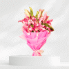Elegant Flower Bouquet Gift | 10 Oriental Pink Lilies