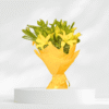 Bright Asiatic Yellow Lily Flower Bouquet