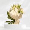Elegant Oriental White Lilies Flower Bouquet